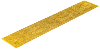 Overdyed Hand-Knotted Wool Modern-Contemporary Yellow Runner 2' 7" x 14' 6"