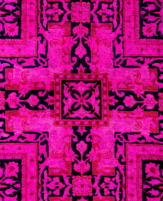 Overdyed One-of-a-Kind Wool Pink Runner 2' 7" x 17' 6"