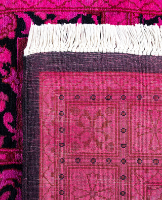 Overdyed One-of-a-Kind Wool Pink Runner 2' 7" x 17' 6"