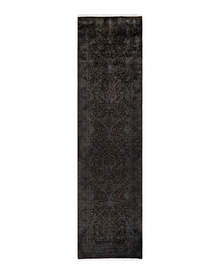 Contemporary Fine Vibrance Brown Wool Area Rug 2' 7" x 10' 4"
