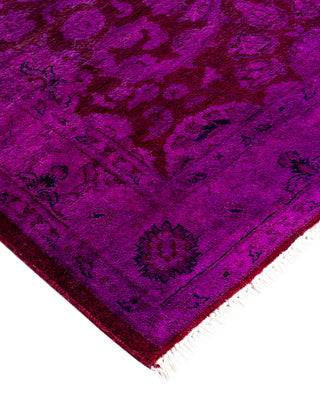 Fine Vibrance, One-of-a-Kind Hand-Knotted Runner Rug  - Purple, 2' 7" x 12' 9"