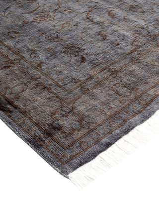 Contemporary Hand Knotted Overdyed Purple Area Rug 3' 3" x 5' 5"