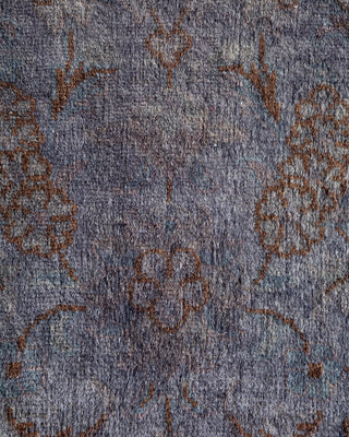 Modern Overdyed Hand Knotted Wool Purple Area Rug 3' 3" x 5' 5"