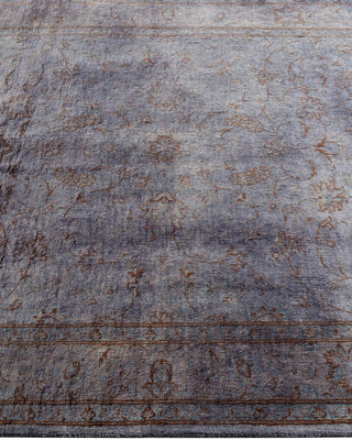 Contemporary Hand Knotted Overdyed Purple Area Rug 3' 3" x 5' 5"