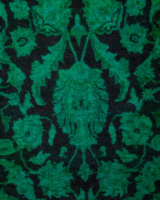 Contemporary Hand Knotted Overdyed Green Area Rug 3' 1" x 5' 5"