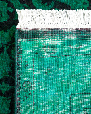 Contemporary Hand Knotted Overdyed Green Area Rug 3' 1" x 5' 5"