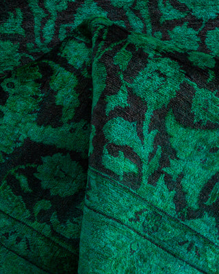 Contemporary Hand Knotted Overdyed Green Area Rug 3' 1" x 5' 5"