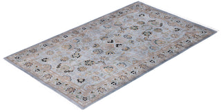 Contemporary Hand-Knotted Overdyed Gray Area Rug 3' 0" x 5' 1"