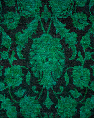 Contemporary Hand Knotted Overdyed Green Area Rug 3' 1" x 5' 5"