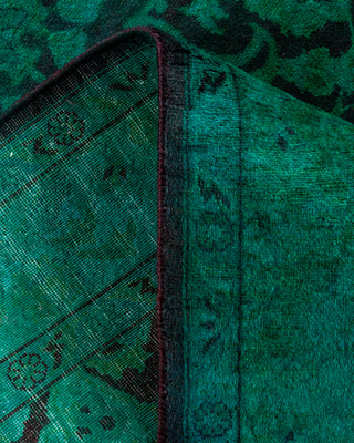 Contemporary Hand Knotted Overdyed Green Area Rug 3' 1" x 5' 5"