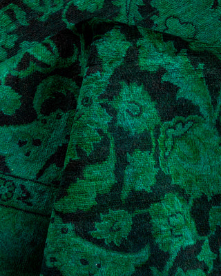 Contemporary Hand Knotted Overdyed Green Area Rug 3' 1" x 5' 5"