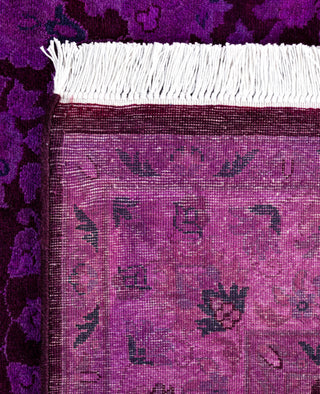 Contemporary Overdyed Wool Hand Knotted Purple Area Rug 3' 2" x 5' 4"