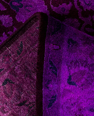Contemporary Overdyed Wool Hand Knotted Purple Area Rug 3' 2" x 5' 4"