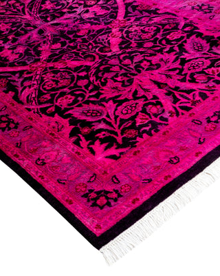 Modern Overdyed Hand Knotted Wool Pink Area Rug 2' 8" x 4' 3"