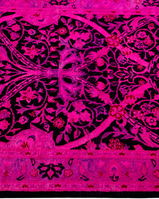 Contemporary Hand Knotted Overdyed Pink Area Rug 2' 8" x 4' 3"