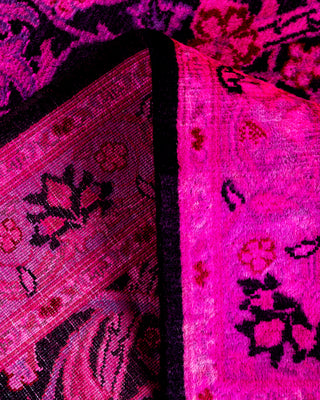 Contemporary Hand Knotted Overdyed Pink Area Rug 2' 8" x 4' 3"