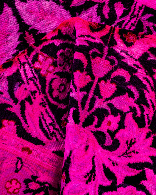 Contemporary Hand Knotted Overdyed Pink Area Rug 2' 8" x 4' 3"