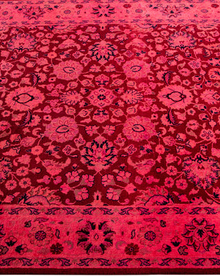 Contemporary Hand-Knotted Overdyed Pink Area Rug 4' 2" x 6' 4"