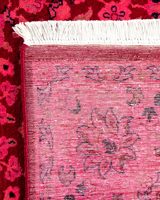 Contemporary Hand-Knotted Overdyed Pink Area Rug 4' 2" x 6' 4"