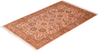 Contemporary Hand-Knotted Overdyed Pink Area Rug 3' 3" x 5' 4"