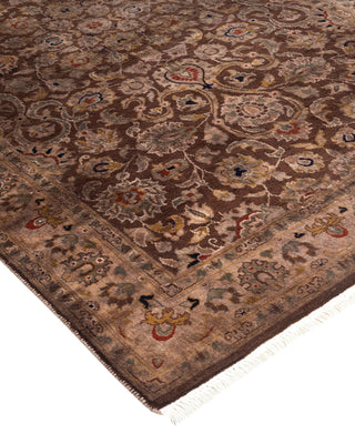 Modern Overdyed Hand Knotted Wool Brown Area Rug 3' 2" x 5' 5"
