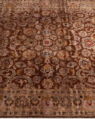 Contemporary Hand Knotted  Brown Area Rug 3' 2" x 5' 5"