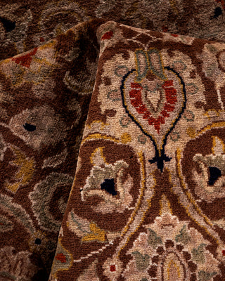 Contemporary Hand Knotted  Brown Area Rug 3' 2" x 5' 5"