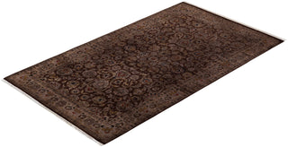 Contemporary Hand Knotted  Brown Area Rug 3' 2" x 5' 5"