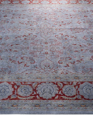Contemporary Overdyed Wool Hand Knotted Gray Area Rug 8' 1" x 10' 4"