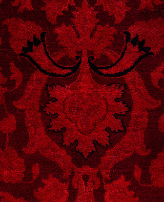 Contemporary Overdyed Wool Hand Knotted Red Area Rug 8' 0" x 12' 5"