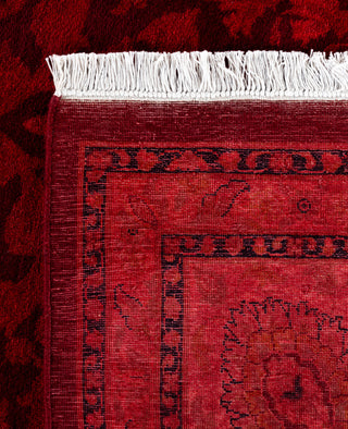 Contemporary Overdyed Wool Hand Knotted Red Area Rug 8' 0" x 12' 5"