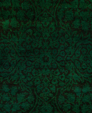 Overdyed One-of-a-Kind Wool Green Area Rug 4' 1" x 6' 8"