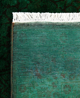 Overdyed One-of-a-Kind Wool Green Area Rug 4' 1" x 6' 8"