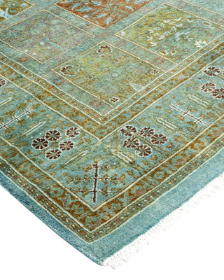 Contemporary Hand Knotted Overdyed Gray Area Rug 4' 0" x 5' 5"