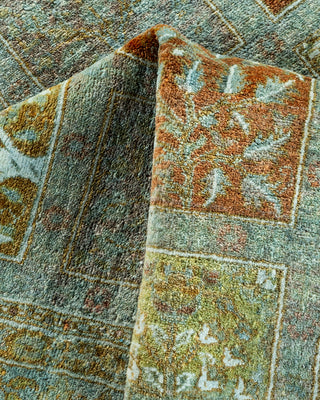 Contemporary Hand Knotted Overdyed Gray Area Rug 4' 0" x 5' 5"