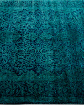 Contemporary Hand-Knotted Overdyed Navy Area Rug 4' 3" x 6' 2"