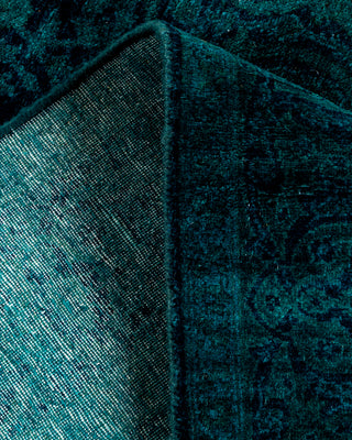 Contemporary Hand-Knotted Overdyed Navy Area Rug 4' 3" x 6' 2"