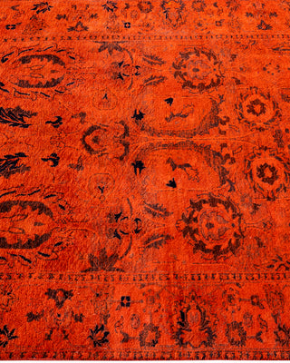 Overdyed Hand-Knotted Orange Area Rug 3' 2" x 5' 5"