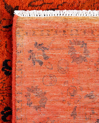 Overdyed Hand-Knotted Orange Area Rug 3' 2" x 5' 5"