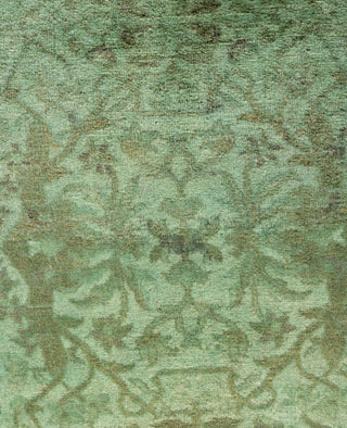 Contemporary Overdyed Wool Hand Knotted Green Area Rug 3' 4" x 5' 0"