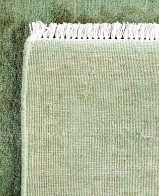 Contemporary Overdyed Wool Hand Knotted Green Area Rug 3' 4" x 5' 0"