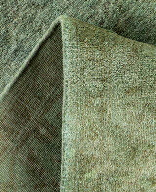 Contemporary Overdyed Wool Hand Knotted Green Area Rug 3' 4" x 5' 0"