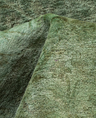 Contemporary Overdyed Wool Hand Knotted Green Area Rug 3' 4" x 5' 0"