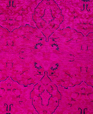 Overdyed One-of-a-Kind Wool Pink Area Rug 12' 1" x 18' 0"