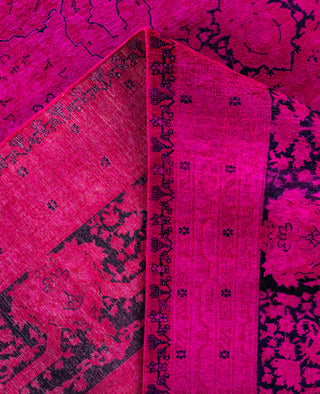 Overdyed One-of-a-Kind Wool Pink Area Rug 12' 1" x 18' 0"