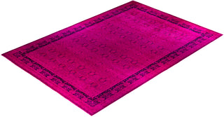 Overdyed One-of-a-Kind Wool Pink Area Rug 12' 1" x 18' 0"
