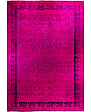 Overdyed One-of-a-Kind Wool Pink Area Rug 12' 1" x 18' 0"