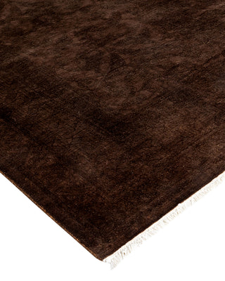 Contemporary Fine Vibrance Brown Wool Area Rug - 3' 2" x 5' 4"