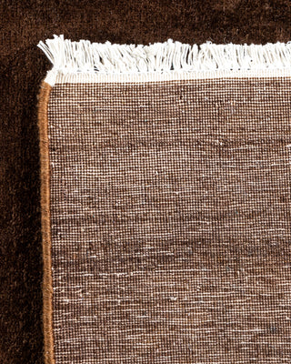 Contemporary Hand Knotted  Brown Area Rug 3' 2" x 5' 4"