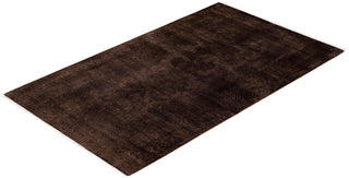 Contemporary Hand Knotted  Brown Area Rug 3' 2" x 5' 4"